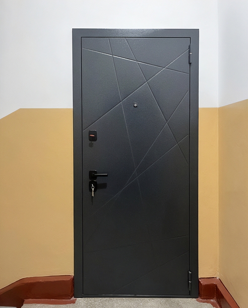 Дверь с рисунком на металле